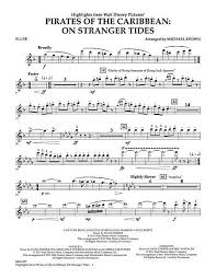 Pirates of the caribbean (pops for string quartet): Highlights From Pirates Of The Caribbean On Stranger Tides Flute Flute Digital Sheet Music Sheet Music