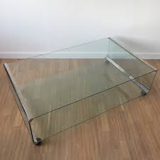 Sure to be a nice addition to any modern interior. Chromed Metal Glass Two Tier Coffee Table By Pierangelo Gallotti 102242