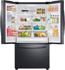 It's by far the best. Samsung 28 Cu Ft Large Capacity 3 Door French Door Refrigerator With Autofill Water Pitcher Fingerprint Resistant Black Stainless Steel Rf28t5021sg Aa Best Buy