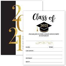 Check spelling or type a new query. Amazon Com 25 Invitaciones De Fiesta De Graduacion De Oro Y Negro Con Sobres Para 2021 Universidad Escuela Secundaria Celebracion De Grado Universitario O Anuncio Tarjetas De Invitacion Para Rellenar Estilo De