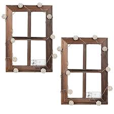 10% coupon applied at checkout save 10% with coupon. Elze Rustic Window Frame Wall Decor Rattan Fairy Lights 2 Pack Decorative Vintage Farmhouse Wood Pane