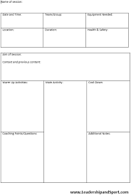 1 year full access to session planner. Sports Session Planner Template Leadership And Sport