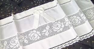 Weisse Scheibengardine Querbehang Handarbeit Scheibengardine Gardinen Kuchengardinen