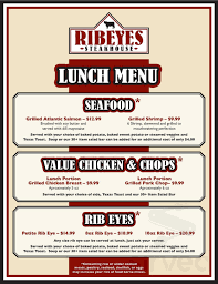 Add soup or salad to any entree 2.29. Ribeyes Steakhouse Menu In Nashville North Carolina Usa