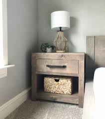 Modern rustic diy nightstand with drawer | diy end table. Diy Modern Farmhouse Nightstand Shanty 2 Chic