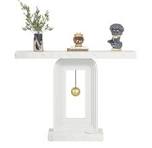 Tribesigns Table Console Meuble Entree, 100cm Impression Marbre de Couloir  Table D'entrée en Bois avec Base en Forme de Pendule, pour Salon Couloir ...
