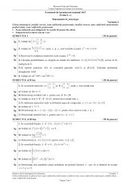 Multe din variante au rezolvari complete. Subiecte È™i Barem La Matematica Bac 2017 M1 M2 M3 Au Fost Publicate IatÄƒ Detaliile Live Update