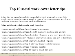 Top 10 Social Work Cover Letter Tips