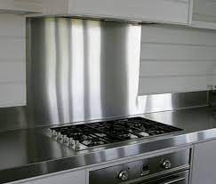 Fasade backsplash panels transform an ordinary kitchen or bathroom into a stylish space. Polished Stainless Steel Cooker Splashback Mirror Kitchen Hob Splash Back Plate Ebay Stainless Steel Splashback Kitchen Hob Stainless Steel Countertops