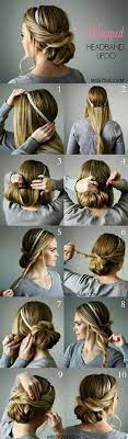 41 Easy Breezy Summer Hair Updo Ideas To Beat The Heat In Style Long Hair Styles Updo With Headband Hair Hacks