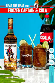 Beat The Heat W Frozen Captain Cola Rum Cocktail Recipes Spiced Rum Recipes Spiced Rum