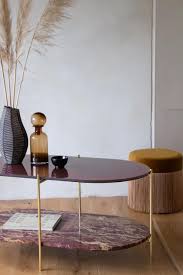 Wine Red Oval Marble Brass Coffee Table Rockett St George Coffee Table Red Coffee Tables Brass Coffee Table