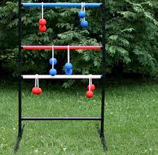 Each player has 3 golf ball bolas. How To Play Ladder Ball The Best Backyard Games Rules