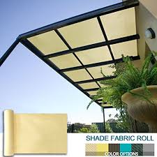 One of the easiest diy patio shade ideas is a fabric canopy. Fabric Roll Fence Privacy Sun Wind Screen Uv Block Diy Shade Cloth Cover Beige Fence Panels Garden Fencing Supplies