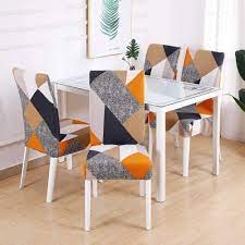 5 out of 5 stars. Buy Searchi 4 Pack Super Fit Stretch Removable Washable Short Dining Chair Covers Slipcover Protector Spandex Fabric Chair Cover For Dining Room Hotel Ceremony Geometric1 4 Per Set Online In Vietnam B08224gbwr