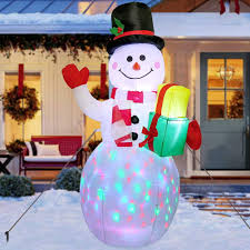 Aosom has a number of inflatable christmas decorations. Amazon Com Aerwo 5ft Christmas Inflatables Blow Up Yard Decorations Upgrade Snowman Xmas Inflatable With Rotating Led Lights For Indoor Outdoor Yard Garden Christmas Decorations Patio Lawn Garden