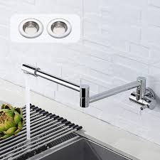 We did not find results for: Kitchen Faucet Lead Free Polished Brass Wall Mount Tap Folding Pot Filler Faucet Double Joints 360 Rotatable Nozzle Cold Only Modern Style For Stove Burner Sink 2pcs Sink Strainer As Gift Buy Online In