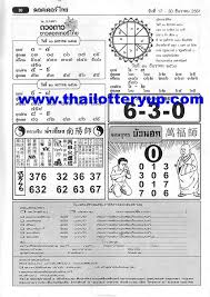 Thai Lottery First Paper 4pc Magazine Paper 30 December 2018 Lottery Thai