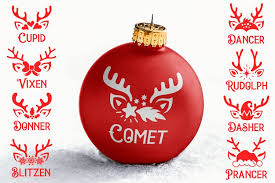 This would make an adorable pj shirt or regular shirt for the kids in your life. Reindeer Names Bundle Svg Reindeer Ornaments Svg Cut Files 1023243 Cut Files Design Bundles