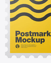 Download Square Postmark Mockup In Stationery Mockups On Yellow Images Object Mockups PSD Mockup Templates