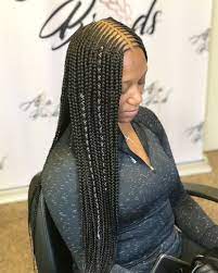 Asia Braids On Instagram Book Under 2 Layer Middle Part Feederbraids Clevelandbraider Fe In 2021 Black Women Hairstyles Hair Ponytail Styles Black Girl Braids