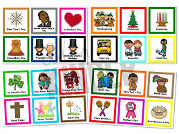 Holiday Special Days Calendar Cards Special Day Calendar Preschool Calendar School Holiday Calendar