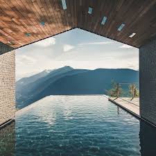 Indoor Outdoor Pool With Dramatic View Merano Boutique Hotel Pool