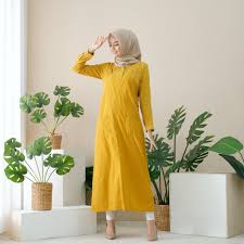 Posted in tutorial on january 29, 2020. Rilley Overall Dress Kekinian Baju Monyet Kodok Fashion Muslim Wanita Terbaru Kuning Mustard Shopee Indonesia