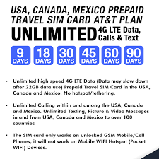 No problem this sim card can easily be refilled on line and at most convenient stores, gas stations and pharmacies throughout the usa. Usa Canada Mexico Prepaid Travel Sim Card At T Plan Unlimited 4g Lte Data Calls And Text For 90 Days Pack Of 10 Buy At T Prepaid Data Sim Card Usa Canada Mexico Travel Sim Card Usa Canada