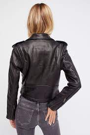 Understated Leather Shrunken Moto Jacket At Free People Jackets Moto Jacket Fashion