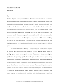 Pdf Freedom Of Speech