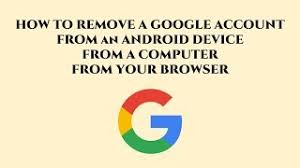 Then click on popup remove account. How To Remove A Google Account From A Device Pc Browser Android Youtube