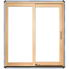 Pella Lifestyle 72 In X 80 In Clear Glass Wood Left Hand Sliding Double Door Sliding Patio Door In The Patio Doors Department At Lowes Com