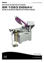 Calameo Notice Instructions Scies A Ruban Sidamo Sr1083dgsav