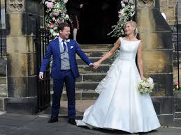 Donnelly declan wedding ali dec astall married elswick michael he stunning newly newcastle church st buckfield clare. Declan Donnelly And Ali Astall Wedding First Picture Of Couple Leaving Church Chronicle Live