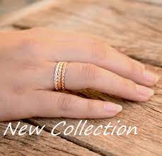 Gold Wedding Band Set Thin Rings Stacking Ring Set Etsy Gold Wedding Band Sets Gold Ring Stack Stacking Rings