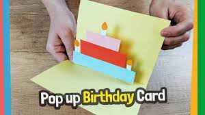 Pop Up Birthday Card Craft For Kids Easy Diy Youtube Birthday Cards Diy Card Making Birthday Birthday Card Craft
