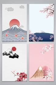 Historic background although there is much in japanese culture that is distinctive, it also bears a strong relationship to chinese culture. Vector Archaic Japanese Fuji Cherry Blossom Background Pikbest Backgrounds Cherry Blossom Background Aesthetic Art Print Stickers