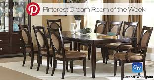 This Week S Dream Room Features The Transitional Montblanc Collection This Dining Collection Is Elegant En Dining Room Furniture Dinette Sets Fine Dining Room