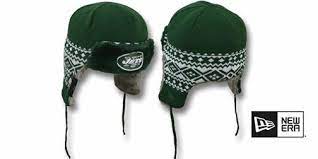 Jets Trapper Green Knit Hat By New Era On Hatland Com Fitted Hats New Era Fitted Knit Beanie