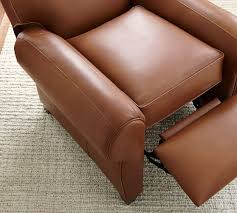 Leather 95 power reclining sofa in. Manhattan Leather Recliner Pottery Barn