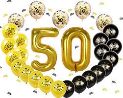See more of 50th birthday party ideas on facebook. 50th Birthday Decorations Birthday Party Decorations Sets For Men Boy Foil Hanging Swirls Number Print And Confetti Balloons Party Black And Gold Balloons For 30th 40th 50th 60th Party Supplies Buy Online In