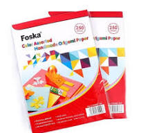 FOSKA Color Handmade Origami Paper A4 Assorted Colors 80GSM 100 Sheets