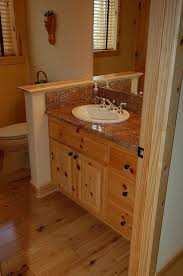 Find rustic bathroom vanities at lowe's today. Knotty Pine Vanity Cabin Bathrooms Bathroom Bathrooms Remodel