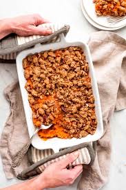 Place potatoes onto prepared baking sheet. Sweet Potato Casserole Garnish Glaze
