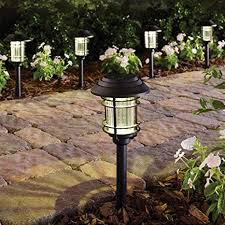 Hampton Bay Low Voltage Led Black Finish Pathway Light Ribbed Glass New In Box
