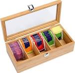 CMOISO Teebox, Teebox Holz, Multifunktionaler Holztee mit 5 Fächern,  Aufbewahrungsbox für Teebeutel mit Transparentem Deckel : Amazon.de: Küche,  ...