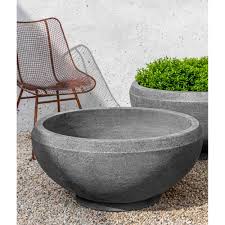Weatherproof, rustic, natural looking deck & patio decor. Giulia Planter Extra Large Outdoor Bowl Pot Kinsey Garden Decor
