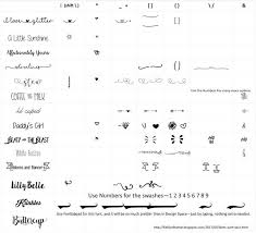 Fonts With Tails Glyphs Cheat Sheet Cricut Fonts I Love Glitter Font Silhouette Fonts