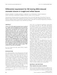 Using your knowledge of cells, which type of cells in model 2—animal or plant—have a. Pdf Differential Requirement For No During Aba Induced Stomatal Closure In Turgid And Wilted Leaves